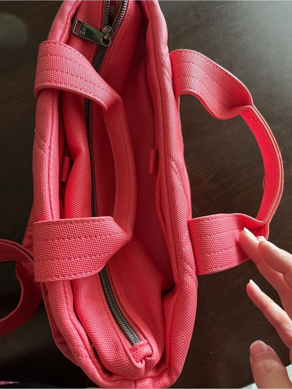 LUG Dory Matte Luxe Double Handle Tote w Crossbody Strap Watermelon Pink Ice Pop